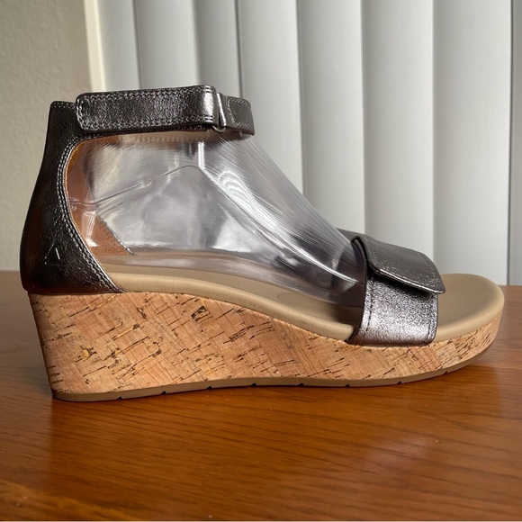 ABEO Cecile Metatarsal Leather Wedge Sandals Silver Size 9 - Picture 4 of 15
